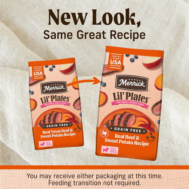 Lil’ Plates Premium Grain Free Dry Dog Food for Small Dogs, Real Texas Beef and Sweet Potato Kibble - 20.0 Lb. Bag