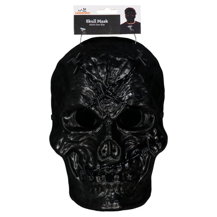 Skull Mask Costume Accessory for Adults, Black, Halloween by