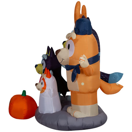 Halloween Inflatable Bluey and Family Scene, 5.5 Ft Tall, Multi