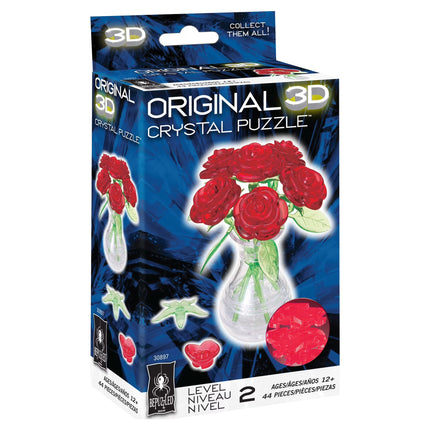 Roses in Vase Original 3D Crystal Puzzle from Bepuzzled, Ages 12 and Up