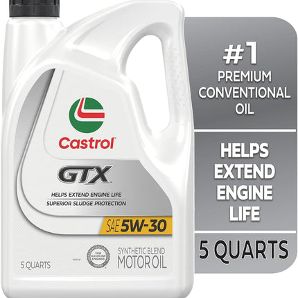 GTX 5W-30 Synthetic Blend Motor Oil, 5 Quarts