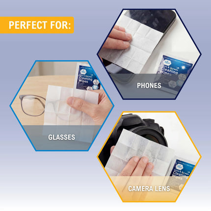 MED PRIDE Anti-Fog Lens Wipes & Screen Wipes – 200 Count Premoistened, Anti-Static, Quick-Dry Lens & Screen Cleaner Wipes for Eyeglasses & Electronics