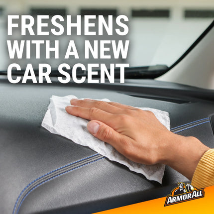 (2 Pack)  Car Interior Protectant Wipes in New Car Scent, 25 Count