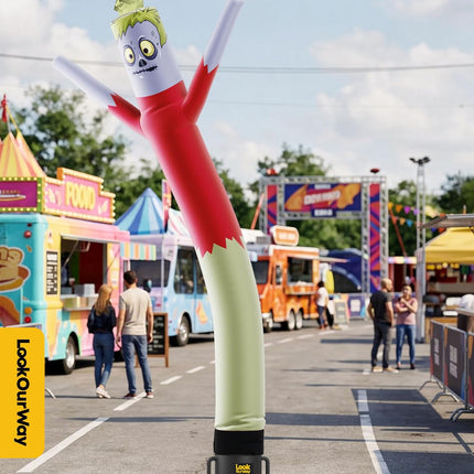 10Ft Monster Air Dancers Inflatable Tube Man Attachment | Halloween Inflatables Outdoor Decoration | Wacky Waving Halloween Blow up for Yard Display or Business (Blower Not Included)