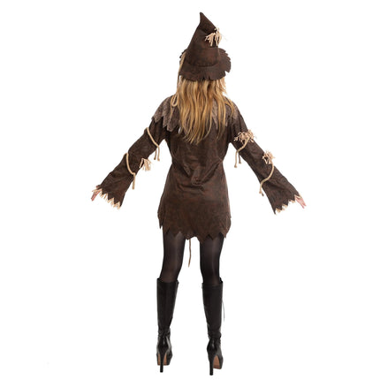 Scary Scarecrow Costume for Adult Women Halloween Dress up Party Cosplay