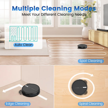 G60 3 in 1 Robot Vacuum and Mop Combo with Smart App&Voice Control,2 in 1 Tank for Pet Hair