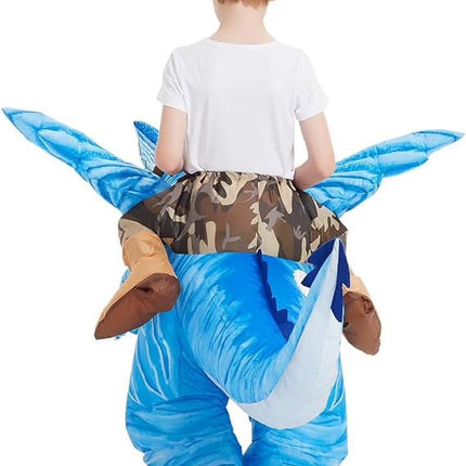 Kids Inflatable Dinosaur Costume, Blow up Dinosaur Costume Inflatable Dino Costume, Funny Halloween Costumes for Boys Girls Unisex Blow up Costume for Halloween/Party/Cosplay