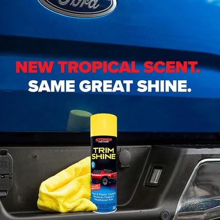 91034-12PK Trim Shine – Black Trim and Plastic Restorer for Cars – Vinyl and Plastic Trim Protectant Coating for Interior and Exterior Use – Fast-Drying No Sling – 12 Oz (Pack of 12)