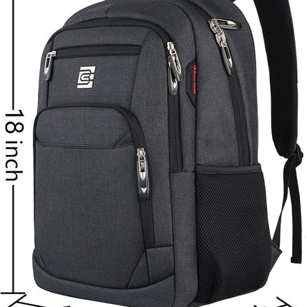 Laptop Backpack,Business Travel anti Theft Slim Durable Laptops Backpack,Water Resistant College Computer Bag for Women & Men Fits 15.6 Inch Laptop and Notebook - Black