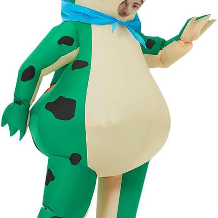 Funny Frog Outfit Inflatable Frog Costume Blow-Up Cosplay Costume for Adult/Birthday/Halloween