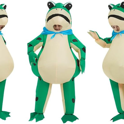 Funny Frog Outfit Inflatable Frog Costume Blow-Up Cosplay Costume for Adult/Birthday/Halloween