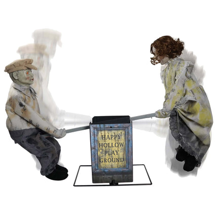 Animated See-Saw Dolls Halloween Decoration - 36 in X 48 In