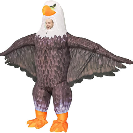 Inflatable Eagle Mascot Costume for Adult Blow up Eagle Costume Funny Halloween Cosplay Costume Outfit