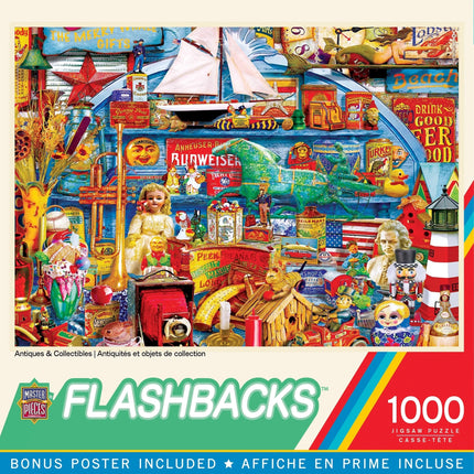 1000 Piece Jigsaw Puzzle - Flashbacks Antiques & Collectibles 19.25"X26.75"
