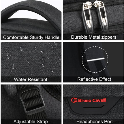 Laptop Backpack,Business Travel anti Theft Slim Durable Laptops Backpack,Water Resistant College Computer Bag for Women & Men Fits 15.6 Inch Laptop and Notebook - Black