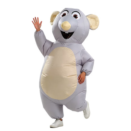Inflatable Rat Costume for Adult Blow up Mouse Costume Mascot Funny Halloween Cosplay Costume Suit