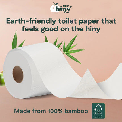 Premium & Soft Bamboo Toilet Paper | 6 Mega Rolls, 3 PLY & 350 Sheets | Tree Free Toilet Tissues | Plastic Free Packaging Packaging