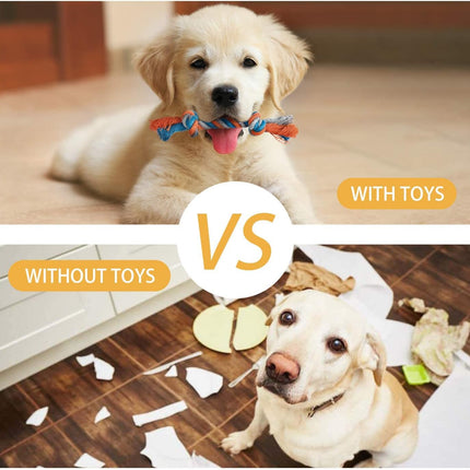7 Pack Small Dog Toys, Puppy Teething Toys, Durable Ropes Chew Toys, Cute Calf Squeaky Dog Toys, Non-Toxic and Safe