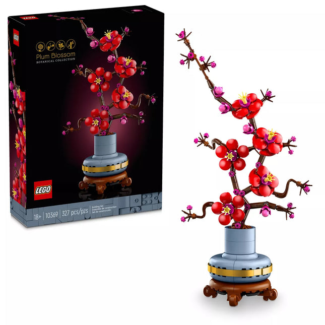 LEGO Icons Plum Blossom Flower Decor Display Set for Office Decor - Mother'S Day Gift - 10369