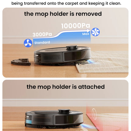 Robot Vacuum Cleaner with Automatic Emptying M2S Pro,10000Pa, 240 Minutes, Laser Navigation DTOF, Ideal for Pet Hair