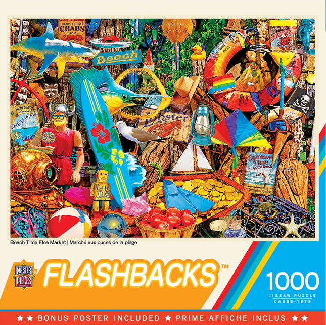 1000 Piece Puzzle - Beach Time Flea Market - 19.25"X26.75"