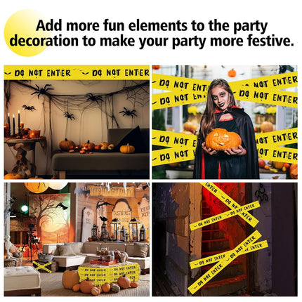 Halloween Caution Tape, Halloween Decorations Caution Tape DO NOT Enter Adhesive Halloween Decorations Tape Barricade Safety Tape for Workplace Danger Areas Halloween Decorations - 82.02 Feet