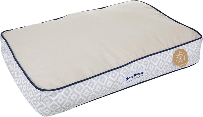 Now House by  Grey Diamond Cushion Dog Bed, Medium Washable for Pets