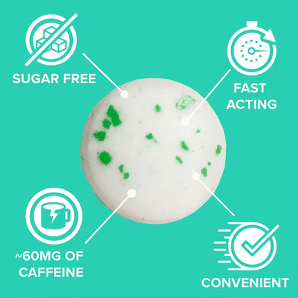 (6 Pack)  Sugar Free Spearmint Energy Gum, 6 Pieces